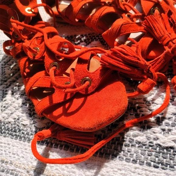 H&M Real Suede Leather Gladiator Sandals - Picture 8 of 16